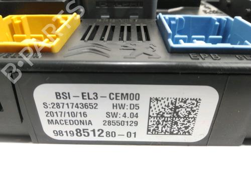 Fuse box PEUGEOT 308 II (LB_, LP_, LW_, LH_, L3_) 1.6 HDi 100 | BP28222917E1 