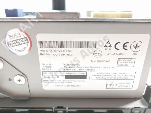 Radio TOYOTA AYGO (_B4_) 1.0 VVTi (KGB40) | BP37770010E6 - Image 3
