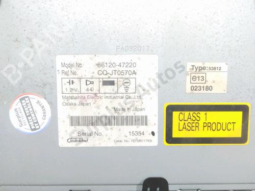Radio TOYOTA PRIUS Liftback (_W2_) 1.5 Hybrid (NHW20_, NHW20R) | BP28231970E6 