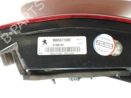 Left tailgate light PEUGEOT 3008 I MPV (0U_) 2.0 HDi Hybrid4 (0URHCA) | BP28268071C79 