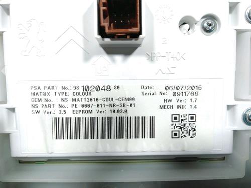 Instrument cluster PEUGEOT 2008 I (CU_) 1.2 THP 130 / PureTech 130 | BP37768963C47 - Image 3