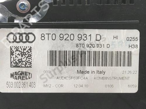 Instrument cluster AUDI A5 Sportback (8TA) 2.0 TDI | BP31240158C47