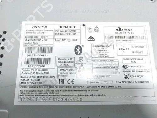 Bilradio RENAULT TWINGO III (BCM_, BCA_) 0.9 TCe 90 (BCM9, BCM2) | BP28232261E6 