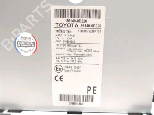 Radio TOYOTA YARIS (_P13_) 1.5 Hybrid (NHP130_, NHP130) | BP28231964E6 