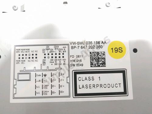 Radio VW POLO V (6R1, 6C1) 1.2 | BP28232523E6 
