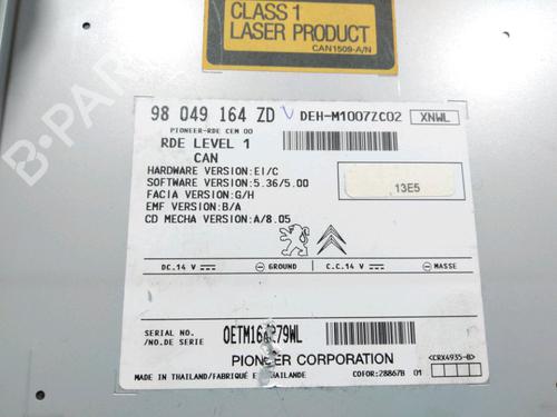 Radio PEUGEOT 208 I (CA_, CC_) 1.2 VTI 82 | BP28232059E6