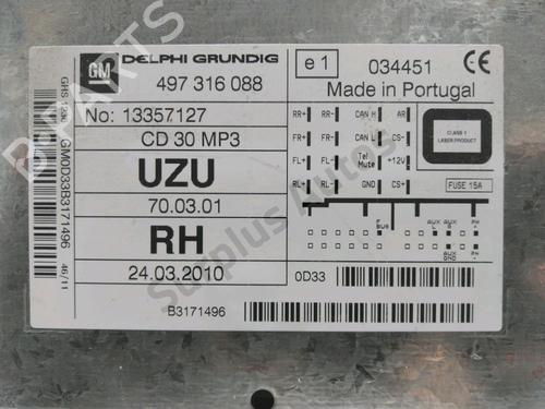 Radio OPEL CORSA D (S07) 1.3 CDTI (L08, L68) | BP29857452E6 - Image 4
