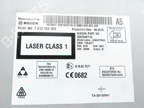 Radio NISSAN QASHQAI II SUV (J11, J11_) 1.2 DIG-T | BP28231967E6 