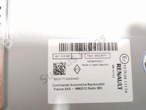 Radio RENAULT CAPTUR I (J5_, H5_) 1.2 TCe 120 | BP28232293E6 - Image 3