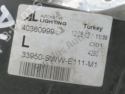 Left front fog light HONDA CR-V III (RE_) 2.2 i-DTEC 4WD (RE6) | BP31004700C30