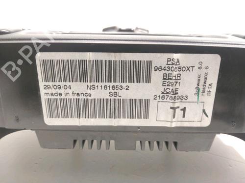 Climate control PEUGEOT 206 CC (2D) 1.6 16V (2DNFUF, 2DNFUR) | BP28227586I5 