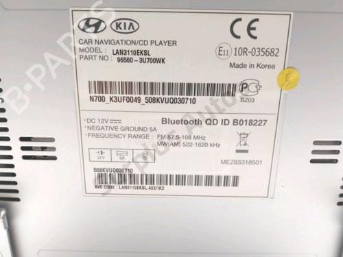 Radio KIA SPORTAGE III (SL)  | BP29579782E6 