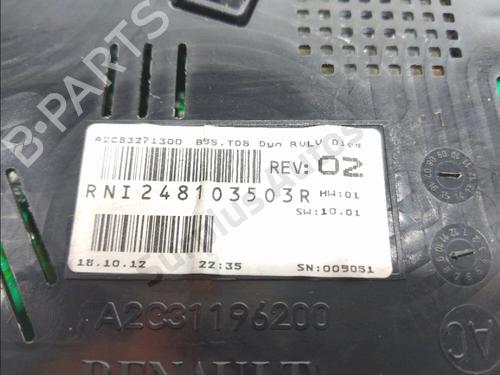 Instrument cluster RENAULT MEGANE III Hatchback (BZ0/1_, B3_) 1.6 dCi (BZ00, BZ12, BZ13) | BP32488448C47