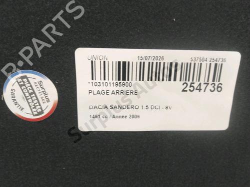 Rear parcel shelf DACIA SANDERO 1.5 dCi | BP37484104C85 - Image 2