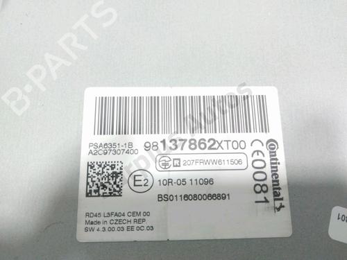 Radio CITROËN BERLINGO Box Body/MPV (B9) 1.6 HDi / BlueHDi 75 | BP29857486E6 