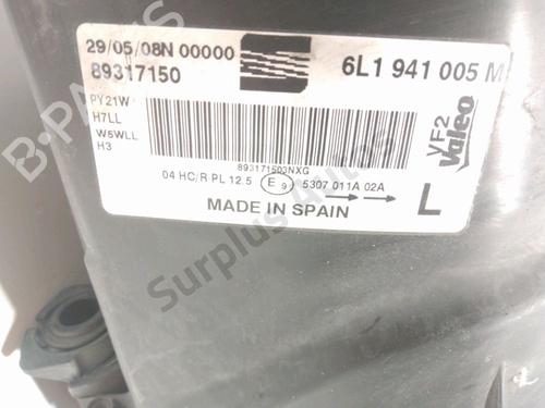 Faro izquierdo SEAT IBIZA III (6L1) 1.4 TDI | BP28972352C28 