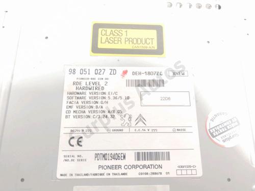 Radio PEUGEOT ION Electric | BP28232073E6 
