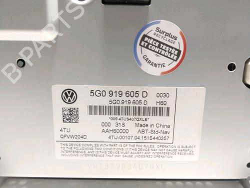 Radio VW GOLF VII (5G1, BQ1, BE1, BE2) 1.2 TSI | BP28231868E6 