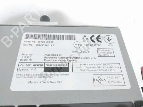 Radio TOYOTA AYGO (_B4_) 1.0 (KGB40) | BP29444184E6 