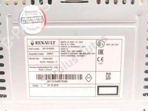 Radio RENAULT KANGOO Express (FW0/1_) 1.5 dCi 75 (FW07, FW10, FW04) | BP28232439E6 