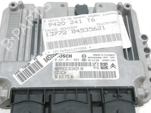Engine control unit (ECU) PEUGEOT 307 (3A/C) 1.6 HDi | BP30984590M57