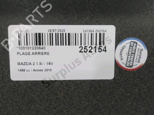 Rear parcel shelf MAZDA 2 (DE_, DH_) 1.5 (DE5FS) | BP37870962C85 - Image 2