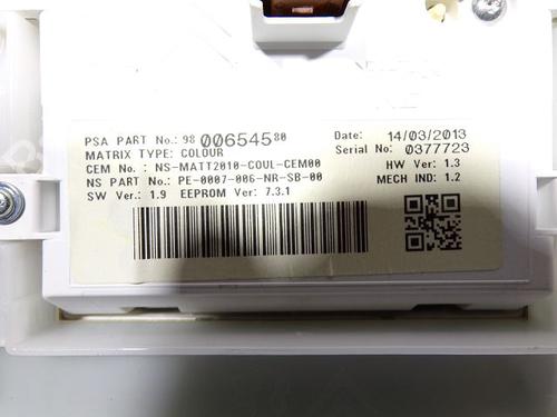 Instrument cluster PEUGEOT 208 I (CA_, CC_) 1.2 VTI 82 | BP28230150C47