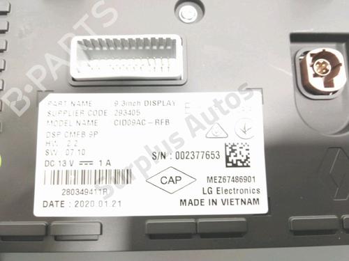Display monitor RENAULT ZOE (BFM_) ZOE (BFMC, BFMD) | BP31261815C48
