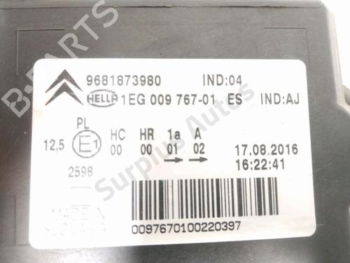 Left headlight CITROËN C3 Picasso (SH_) 1.2 THP 110 (SHHNZ6) | BP30087280C28