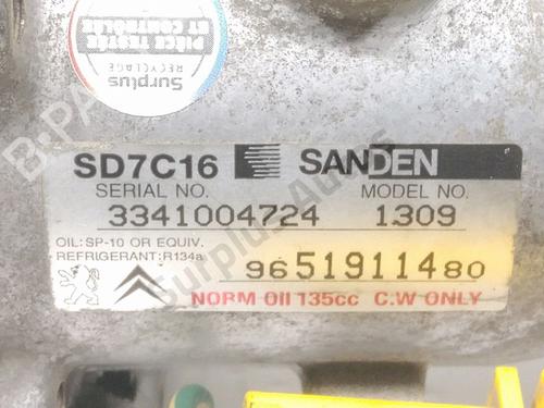 AC compressor PEUGEOT 307 Break (3E) 1.6 HDi | BP36878104M34  - Image 5
