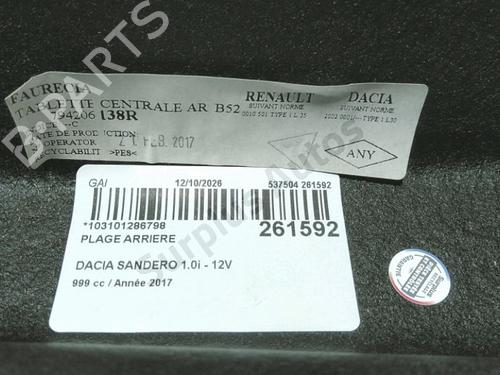 Rear parcel shelf DACIA SANDERO II 1.0 SCe 75 (B8JC, B8JD, B8NC) | BP40060486C85 - Image 3