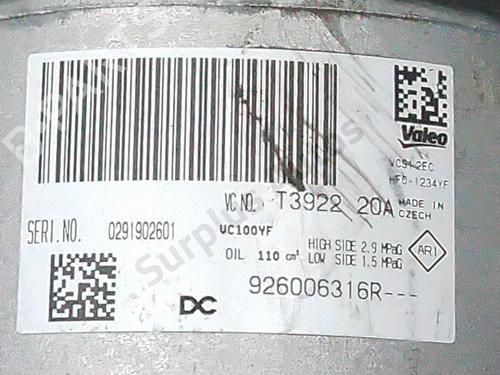 AC compressor RENAULT TWINGO III (BCM_, BCA_) 1.0 SCe 75 | BP30896061M34  - Image 5