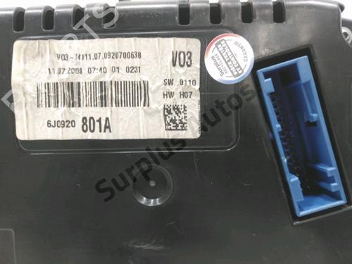 Instrument cluster SEAT IBIZA IV SC (6J1, 6P5) 1.6 TDI | BP32153764C47