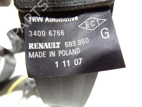 Venstre bak beltestrammer RENAULT CLIO III (BR0/1, CR0/1)  | BP29857543C89