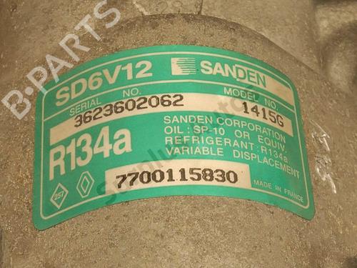 AC-Kompressor RENAULT CLIO II (BB_, CB_) 1.2 (BB0A, BB0F, BB10, BB1K, BB28, BB2D, BB2H, CB0A,... | BP31032586M34