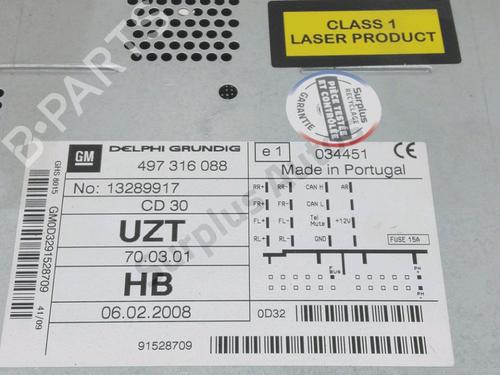 Radio OPEL CORSA D (S07) 1.3 CDTI (L08, L68) | BP30992077E6