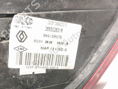 Right taillight RENAULT CLIO IV (BH_) 0.9 TCe 90 (BHNF, BHMA, BHMH, BHJK, BHJR) | BP30191092C35