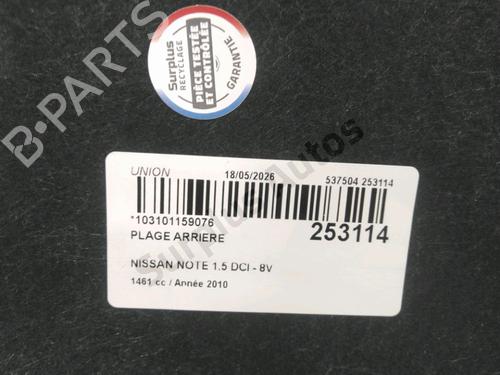 Rear parcel shelf NISSAN NOTE (E11, NE11) 1.5 dCi | BP35893669C85 - Image 2
