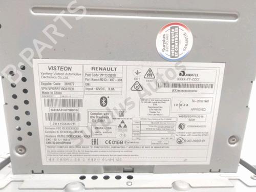 Radio RENAULT CLIO IV (BH_) 0.9 TCe 90 (BHNF, BHMA, BHMH, BHJK, BHJR) | BP29111962E6 