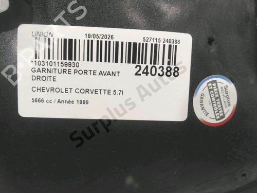 Front right panel CHEVROLET CORVETTE Coupe (C5) 5.7 | BP37773261C59 - Image 5