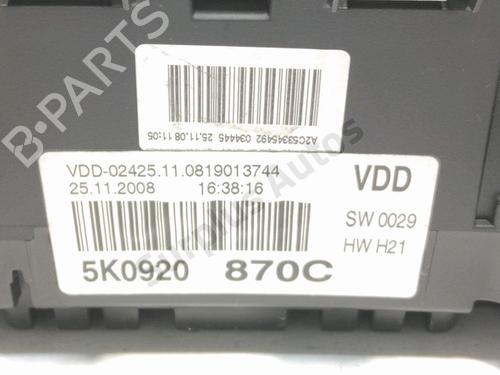 Instrument cluster VW GOLF VI (5K1) 2.0 TDI | BP34262503C47 - Image 2