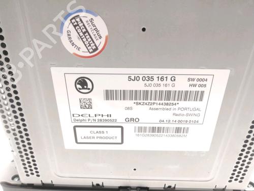 Radio SKODA ROOMSTER (5J7) 1.6 TDI | BP28231793E6 