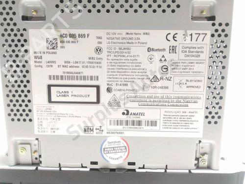 Radio VW POLO V (6R1, 6C1) 1.0 | BP28232053E6 