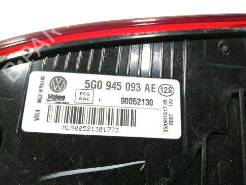 Left tailgate light VW GOLF VII (5G1, BQ1, BE1, BE2) 2.0 TDI 4motion | BP28267977C79 