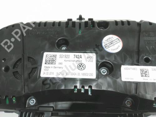 Instrument cluster VW GOLF VII (5G1, BQ1, BE1, BE2) 1.4 TGI CNG | BP28230814C47 