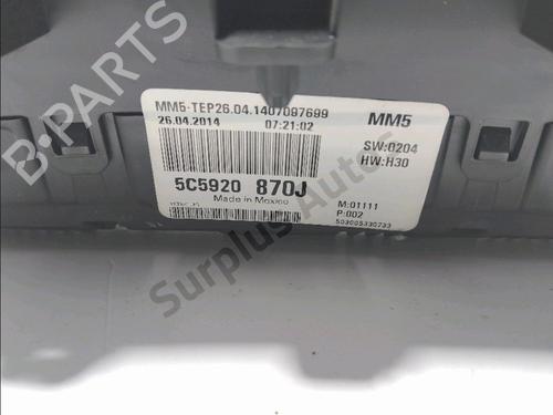 Instrument cluster VW BEETLE (5C1, 5C2) 1.2 TSI | BP31694139C47