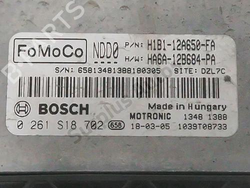 Engine control unit (ECU) FORD FIESTA VII (HJ, HF) 1.0 EcoBoost | BP30896038M57
