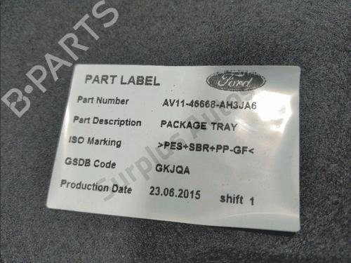 Rear parcel shelf FORD B-MAX (JK) 1.6 Ti | BP33034731C85 - Image 3