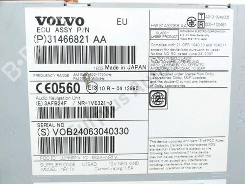 Radio VOLVO XC60 I SUV (156) D3 | BP28232024E6 