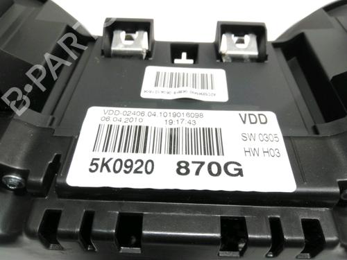 Instrument cluster VW GOLF VI (5K1) 1.6 TDI | BP28230507C47